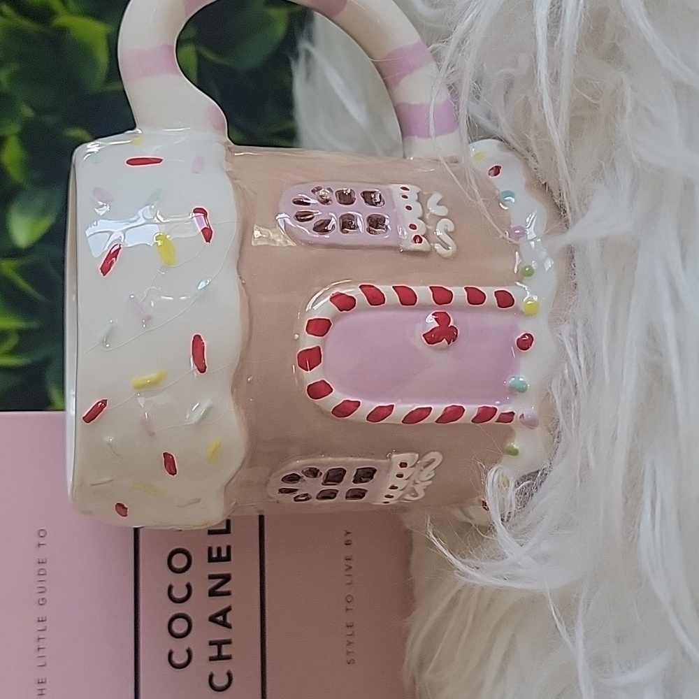 Holly & Joy Gingerbread Mug with Crazing
